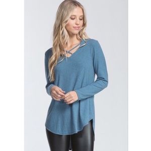 🎆Cherish Brushed Rib Knit Top